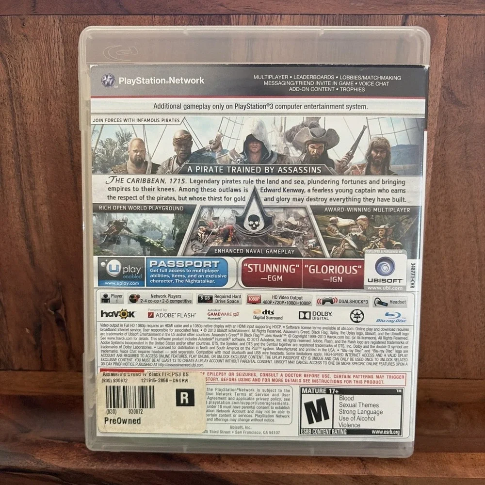 Assassin's Creed IV: Black Flag (Sony PlayStation 3, 2013)